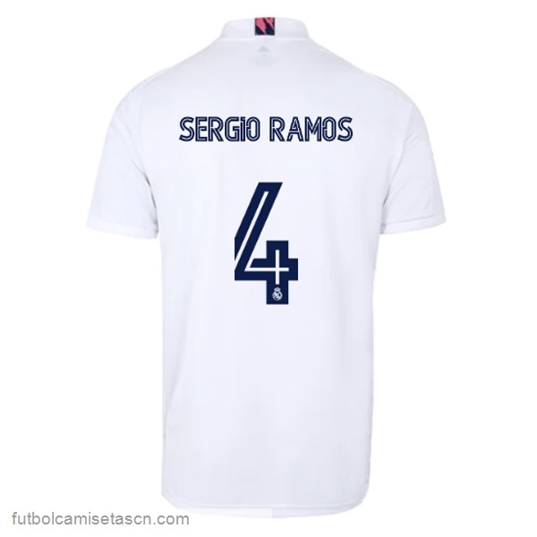 Camiseta Real Madrid 1ª NO.4 Sergio Ramos 2020/21 Blanco